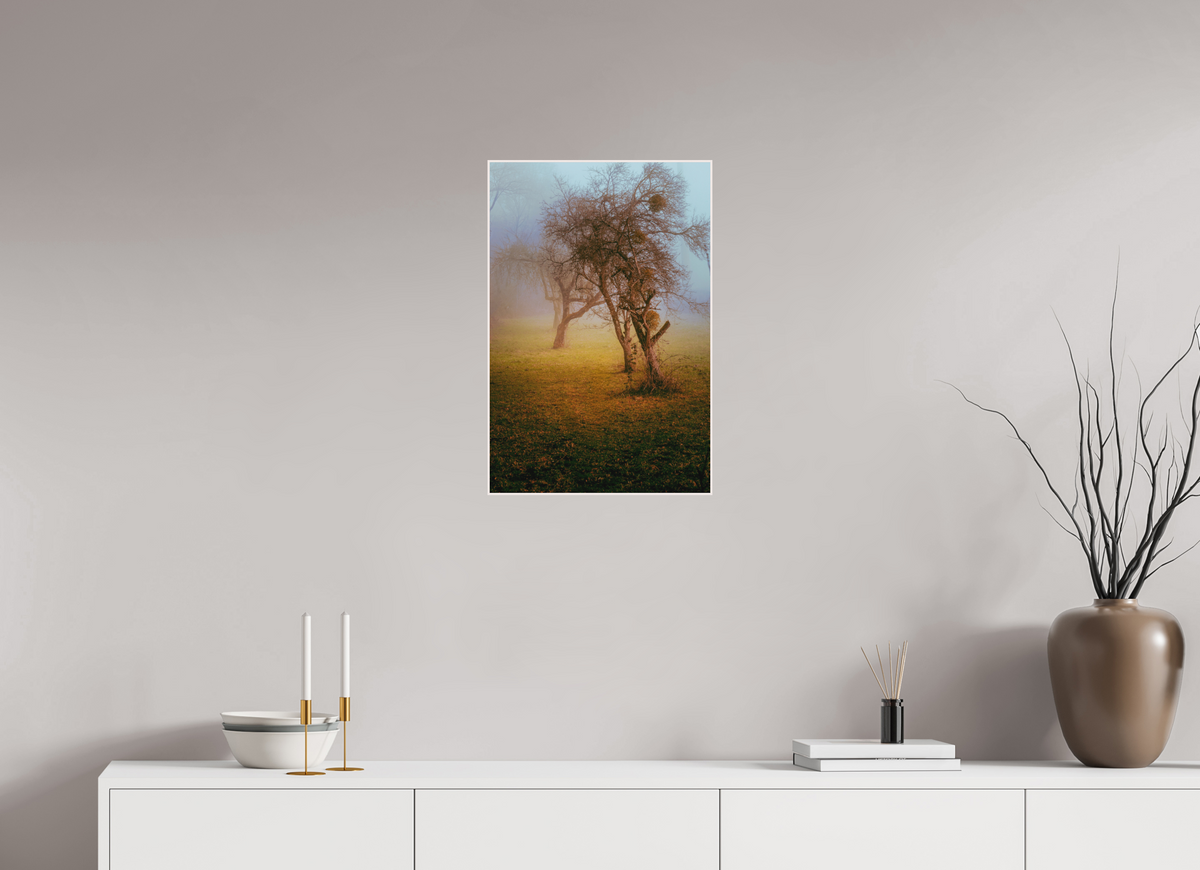 40 x 60 cm, Impression Fine Art sur Alu Dibond papier Hahnemühle Photo Rag Coton avec cadre en bois 4mm blanc idd