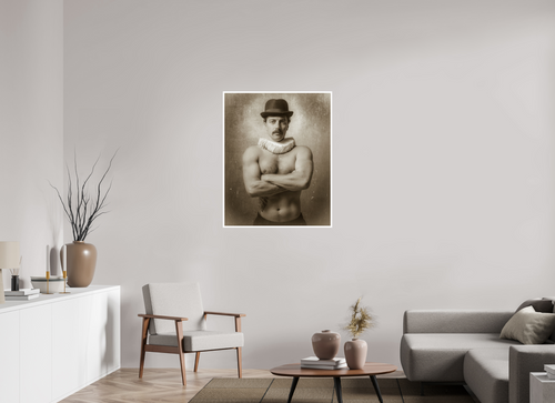 80 x 100 cm, Impression Fine Art sur Alu Dibond + Marge 1cm Papier Hahnemüle "Portrait Retrouvé 1837" - I