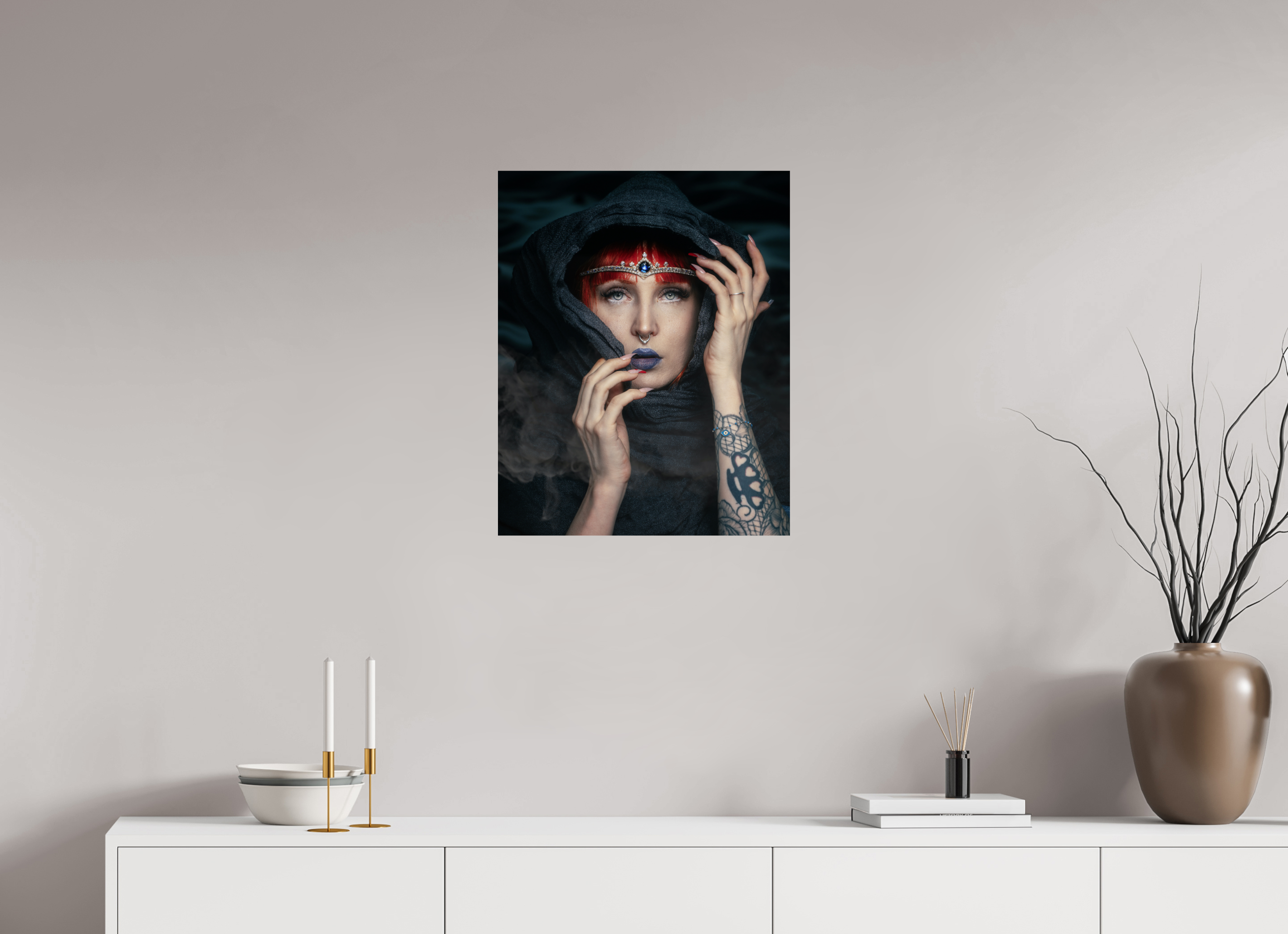 50 x 62.5 cm, ChromaLuxe HD Metal Print (Aluminum sublimé) The Witch