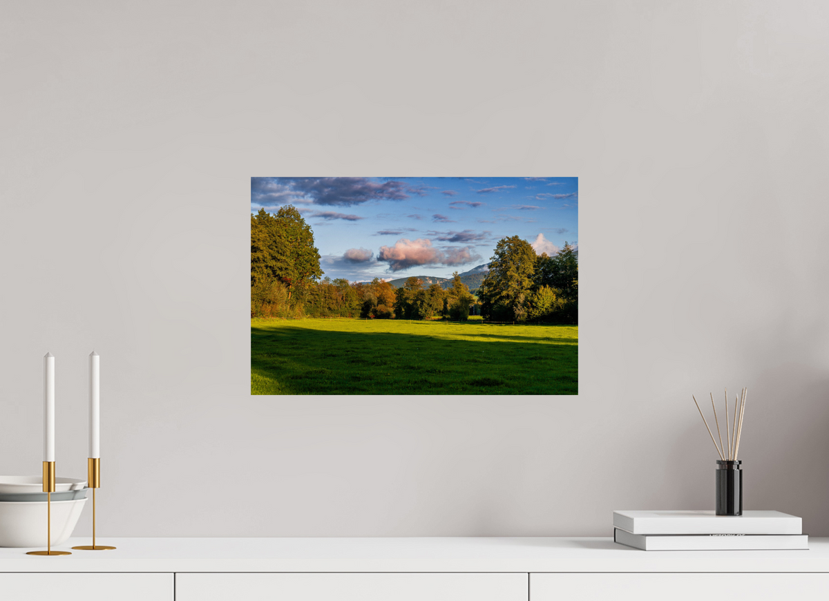 45 x 30 cm, Tirage photo métallisé sur papier Fuji Crystal Pearl Courfaivre nuage ombre